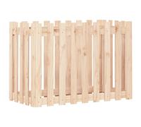 (natural pine, 100 x 50 x 70 cm) vidaXL Garden Raised Bed with Fence Design Outdoor Planter Solid Wood Pine