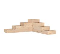 (natural pine, 106 x 104.5 x 36 cm) vidaXL Garden Planter Flower Pot Outdoor Planter Plant Pot Solid Wood Pine