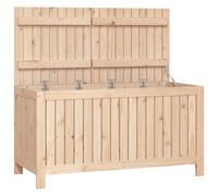 (natural pine, 121 x 55 x 64 cm) vidaXL Garden Storage Box Outdoor Storage Box Tool Shed Patio Solid Wood Pine