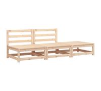 (natural pine, 2x chair + footrest) vidaXL Garden Lounge Set Outdoor Lounge Set Corner Sofa Couch Solid Pinewood