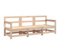 (natural pine, 2x corner + middle) vidaXL Garden Middle Sofas Outdoor Sofa Sectional Sofa 2 pcs Solid Wood Pine