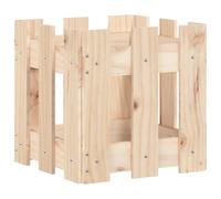 (natural pine, 30 x 30 x 30 cm) vidaXL Garden Raised Bed with Fence Design Outdoor Planter Solid Wood Pine
