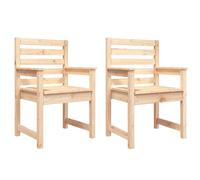 vidaXL Garden Chairs 2 pcs 60x48x91 cm Solid Wood Pine, Brown