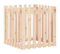 vidaXL Garden Planter with Fence Design 70x70x70 cm, Brown
