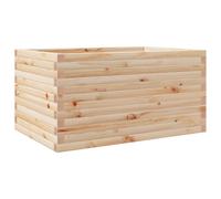 (natural pine, 90 x 60 x 46 cm) vidaXL Garden Planter Outdoor Flower Pot Planter Pot Wax Brown Solid Wood Pine
