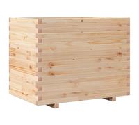 (natural pine, 90 x 60 x 72 cm) vidaXL Garden Planter Outdoor Flower Pot Planter Pot Wax Brown Solid Wood Pine