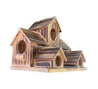 Natural Pine Bird Shelter Having Several Chambers for Small Birds Like Wrens and Bluebirds Backyard Bird Habitat
