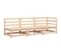 (natural pine, corner + 2x chair) vidaXL Garden Lounge Set Outdoor Lounge Set Corner Sofa Couch Solid Pinewood