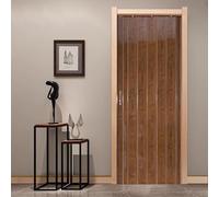 Natural Pine Effect PVC Accordion Door Interior Folding Door Space Divider Sliding Door Room Privacy Partition Stylish and Durable Foldable Design