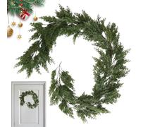 Natural Pine Garland, Artificial Garland Evergreen Artificial Plant, 1.9 m Artificial Indoor Table Fireplace Winter Wall Outdoor Celebration