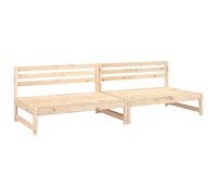 (natural pine, middle sofa (2 pcs)) vidaXL Garden Middle Sofa Footrest Outdoor Sofa Coffee Table Solid Wood Pine