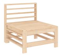 Middle Sofa Unit Brown Solid Pine 63.5x57.5x60cm Modular Outdoor Garden