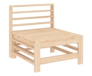(natural pine, middle sofa) vidaXL Garden Middle Sofa Footrest Outdoor Sofa Coffee Table Solid Wood Pine