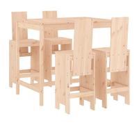vidaXL 5 Piece Garden Bar Set Solid Wood Pine