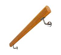 Natural Pine Wood Stair Railing with Stainless Steel Bracket Non-Slip Safety il for Stairs Ideal for Kids & Seniors Perfect for Hallway or Bar