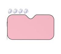 Natural Pink Car Windshield Sunshade - Fits Cars, SUVs, Trucks, Automotive Sun Screen, White, 55 X 30in