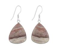 Natural Pink Crazy Lace Agate Gemstone 21X19mm Dangle Earring |LK_SDAN_0981