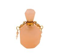 Natural Pink Crystal Perfume Bottle Pendant Necklace | Essential Oil Hollow Cinnabar Bottle Sweater Chain