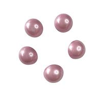 Natural Pink Pearl At Wholesale Rate (Rs 37.5/Carat) Fine Quality Cabochon Round Shape मोती Loose Gemstone For Reselling Astrologers Jewellers Crystal Healing Astrological-B0C3DCVXG5, Silver, Created