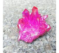 Natural Pink Red Crystal Aura Quartz Stone Cluster Specimen 150g-550g Beautiful Crystal Ornaments (Color : 330g-380g)