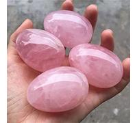Natural Pink Rose Quartz Crystal Egg Ball Magic Sphere Healing Stone,L 50x35mm