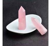 Natural Pink Rose Quartz for Crystal Point Healing Stone 70-80mm for Feng Shui Home Decor and Meditation Spiritual Growth with Hand Polished