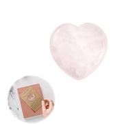 Natural Pink Rose Quartz Heart Polished Crystal Love Stone for Home Decor Healing Meditation Gifts Smooth Palm Stone Chakra Reiki Gem