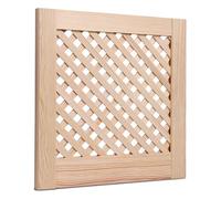 Natural Plain Front Lattice Pine Wooden Louvre Cabinet Cupboard Wardrobe Doors (395mm (15,6'') x 494mm (19,4''))
