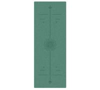Natural Plant Fiber & Rubber Base Yoga Mat Multi-Purpose Exercise & Fitness Mat 5mm Thick For Home Studio Outdoor(Dark Green)