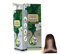 Natural Plant Hair Dye 100ml Bubble Plant Hair Dye Based for Gray Coverage Color for Men Women Dyeing Cream Gentle Safe for Scalp ＆ Brown