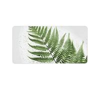 Natural Plant Silhouette Fern Leaf Keyboard Mat Large Gaming Mouse Pad, Anti-Slip Desk Mat for Desktop Desk Work/Home Writing Mat 11.8 * 23.6 Inches