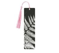 Natural Plant Silhouette Fern Leaf Printed Metal Bookmarks M - Pink Lightweight Aluminium Book Marker for Books, Journals & Gifts, Ideal Book Lovers, Holiday Decor & Crafts
