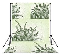 natural plant silhouette fern leaf Printed Photo Background, Seamless Matte Fabric for Shoots, Professional Studio Wall Banner