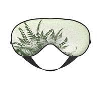 Natural Plant Silhouette Fern Leaf Sleep Eye Mask Comfortable Eyes Hade for Sleeping,Light Blocking Sleep Mask with Adjustable Strap