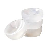 Natural Plaster Bowl Translucent Demagnetizing Purifying Home Decor Raw Stone Ornament 4.5cm Pieces