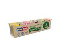 Natural Play Dough - Non-Toxic Modelling Clay for Kids 5x100g | Eco-Friendly Sensory Play Set by Play Toys