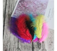 Natural Plumes 4-6 Inches 10-15cm Turkey Feather Fluffy Wedding Dress DIY Jewelry Decor Accessories [Dark Mix Color,100pcs]