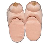Natural Plush Slippers - Breast Shape Design