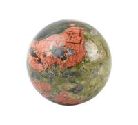 Natural Polished Unakite Ball, Polished Crystal with Energy Properties, Polished Sphere, Polished Stone, Crystal Ball (Unakita, 3CM)