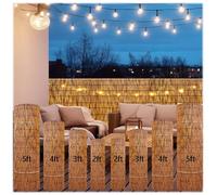 Natural Privacy Fence 5x20ft - Hand Woven Waterproof Garden Screen, Sunshade Decorative Panel for Outdoor Balcony, Eco-Friendly Privacy Divider & Covering