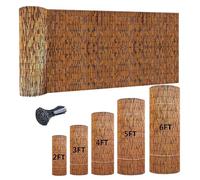 Natural Privacy Fence Screen - 5ft High Decorative Outdoor Balcony & Patio Shade Roll (1.53x26m/5x85ft) - Ideal for Backyard Porch and Garden Dividers.