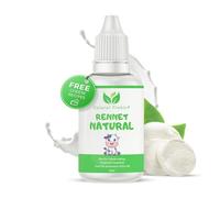 Natural Probio® Liquid Animal Rennet 50 mL for Artisan Cheese Making | Precise Dosage, High Concentration 1:10000 U, High Yield 250-500 L | Enzymatic Coagulant for Soft and Hard Cheeses