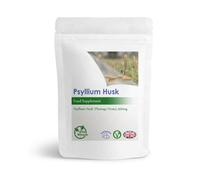Natural Psyllium Husk 500mg - 90 Capsules (V) Digestive Dietary Fibre
