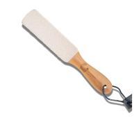 Natural Pumice Foot File Hard Skin Remover for Women and Men - Curved Style White Colour Callus & Dead Skin Remover for Feet with Wood Handle