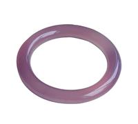 Natural Purple Agate Ice Transparent Chalcedony Round Strip Bangle 58-62mm Fengshui Jade Bracelet for Women Genuine