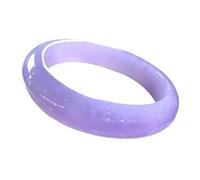 Natural Purple Jade Bracelet for Women, Authentic Lavender Jadeite Bangle Jewelry