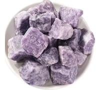 Natural Purple lepidolite Rough Purple Biotite Stone mica Mineral Stone Wisdom Aura Stone Home Decoration(Purple lepidolite,100g(2-3cm))