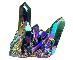 Natural Quartz Crystal Rainbow Titanium Cluster Mineral Stones