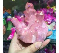 Natural Quartz Titanium Aura Crystal Cluster VUG Specimens Stone Mineral-Green-About 50g