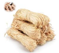 Natural Raffia Bundles, 6Pcs Raffia Straw, Raffia Yarn Ideal Raffia Ribbon Bundles Garden Raffia String for Gifts Wrapping Decoration DIY Craft Weaving Garden Floral Decor